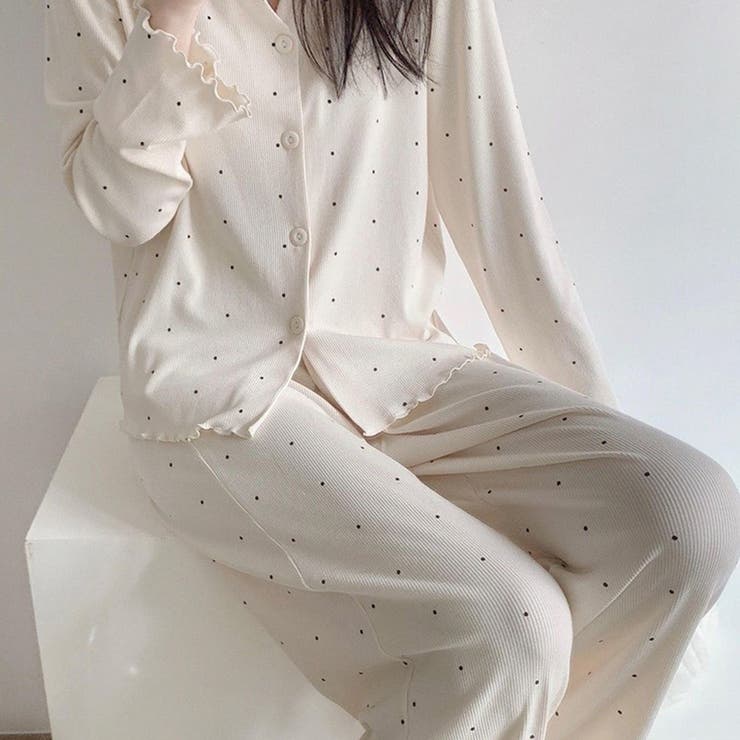 ドット×アイボリー | ルームウェア レディース 全5色 | teddyshop