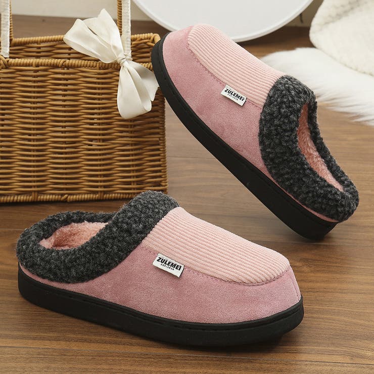 ピンク | ボア スリッパ 全4色 | teddyshop