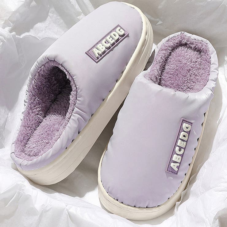 パープル | ボア スリッパ レディース | teddyshop