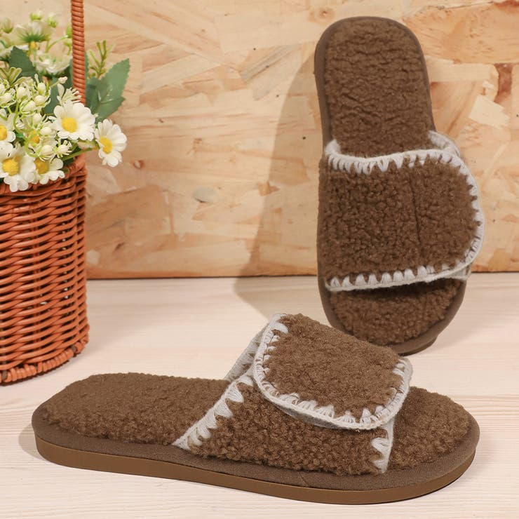 ブラウン | ボア スリッパ 全3色 | teddyshop