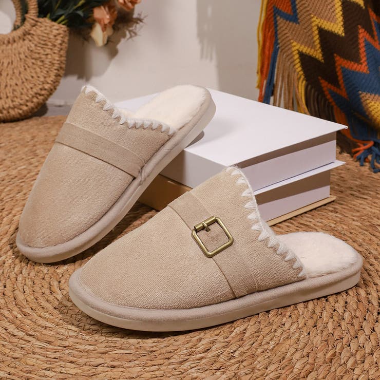 カーキベージュ | ボア スリッパ 全3色 | teddyshop