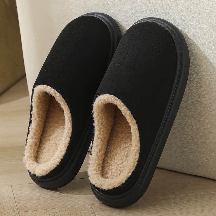 ブラック | ボア スリッパ 全3色 | teddyshop