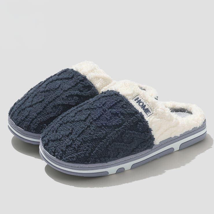 ネイビー | ボア スリッパ 全4色 | teddyshop