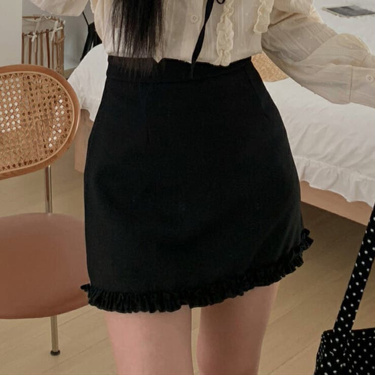 ブラック | ミニスカート 韓国ファッション ショート丈 | teddyshop