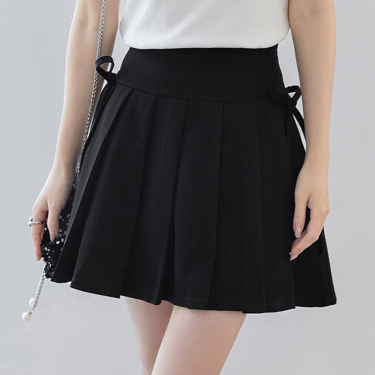 ブラック | プリーツスカート ミニ ボトムス | teddyshop