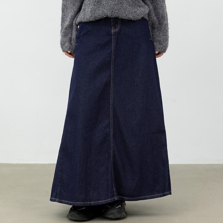 ネイビー | デニム スカート 全4色 | teddyshop