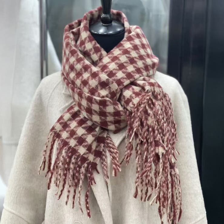 レッド | ストール 大判 全5色 | teddyshop