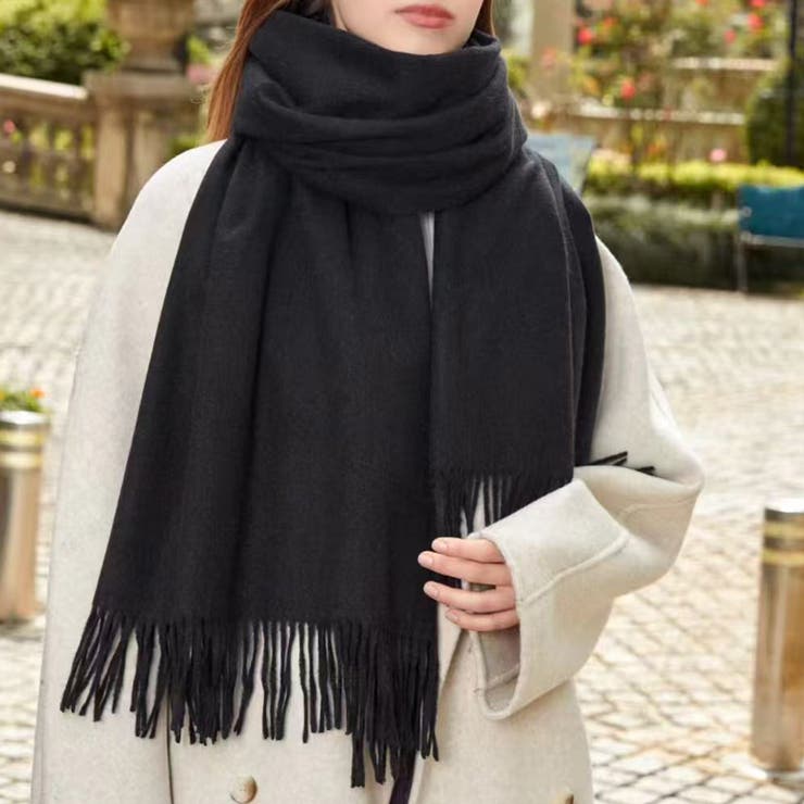 ブラック | ストール 大判 全8色 | teddyshop