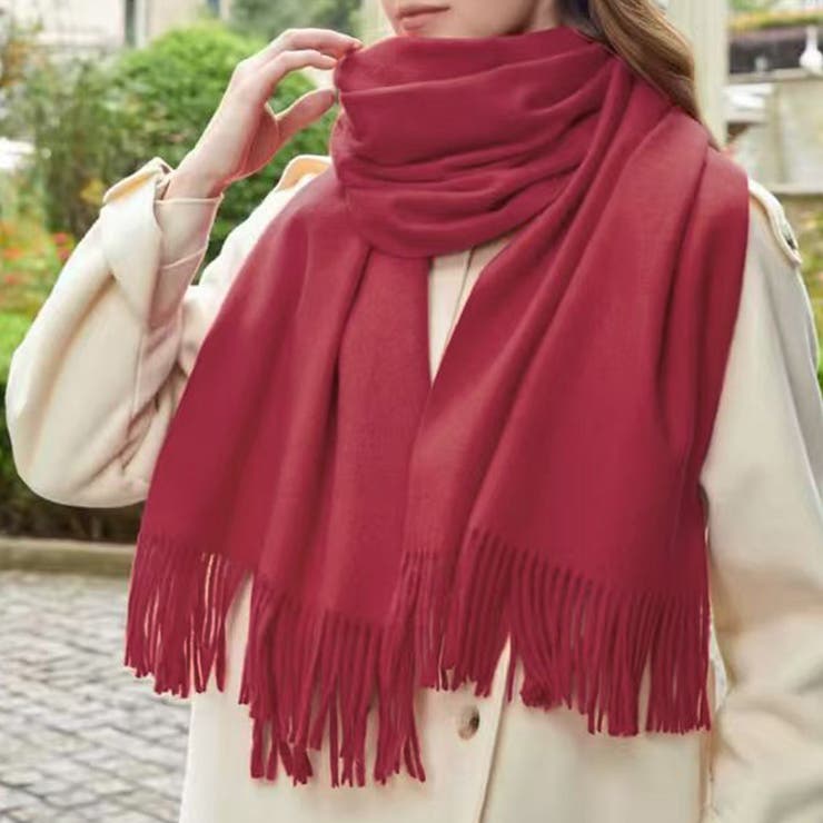 レッド | ストール 大判 全8色 | teddyshop