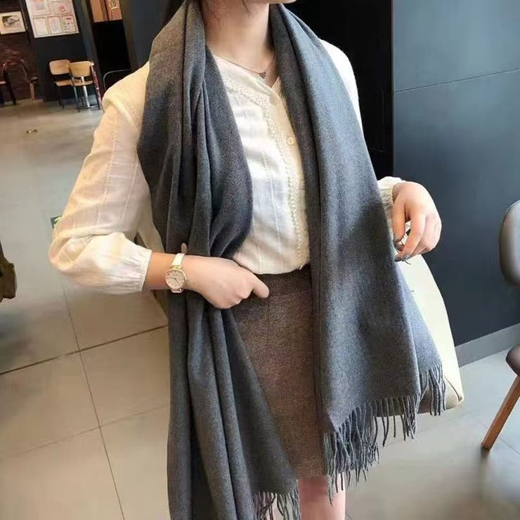 チャコール | ストール 大判 全4色 | teddyshop