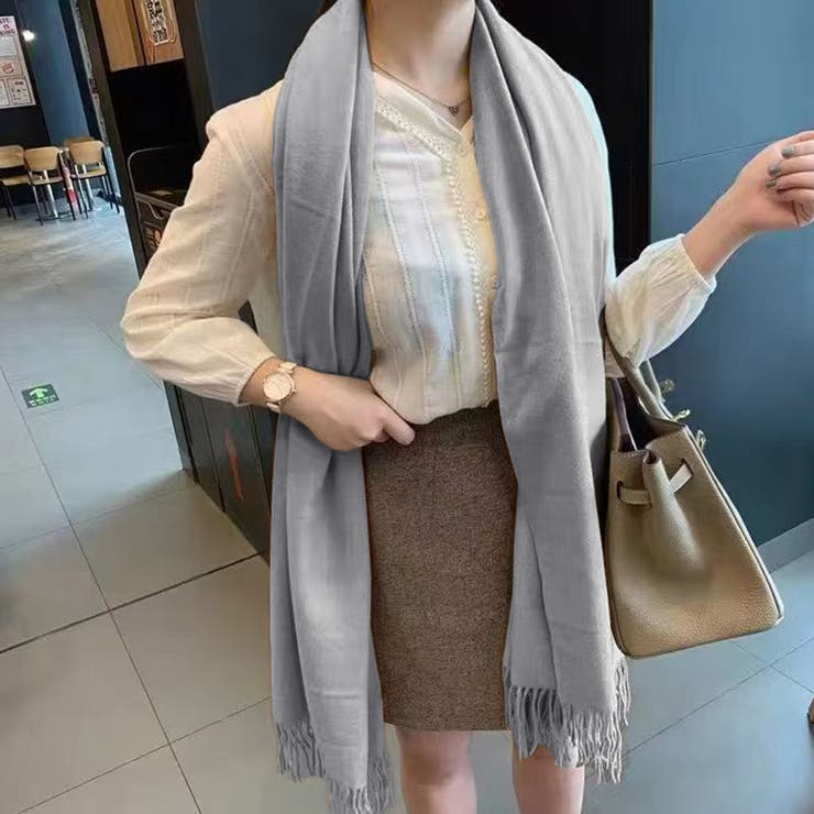 グレー | ストール 大判 全4色 | teddyshop