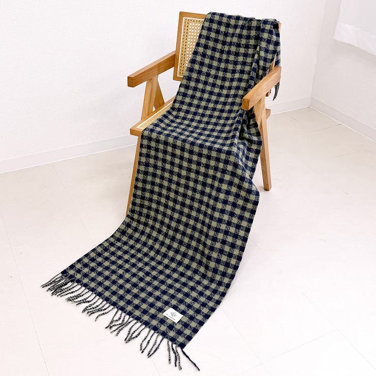 ネイビー×ペールグリーン | ストール 大判 全2色 | teddyshop