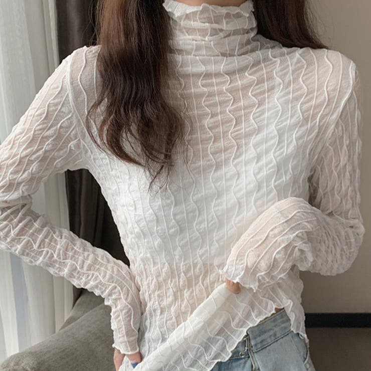 ホワイト | カットソー シースルー シアー | teddyshop