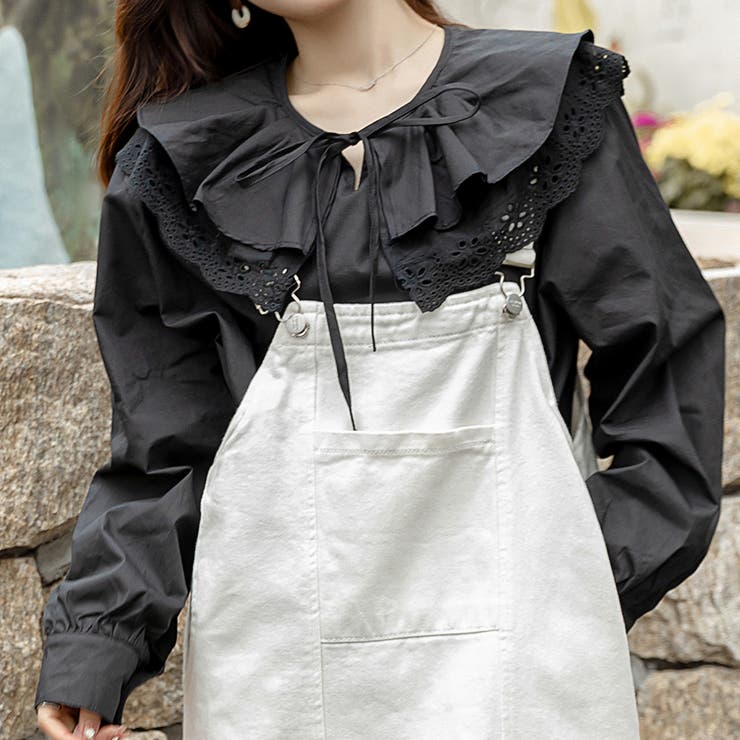 ブラック | ブラウス トップス 韓国ファッション | teddyshop