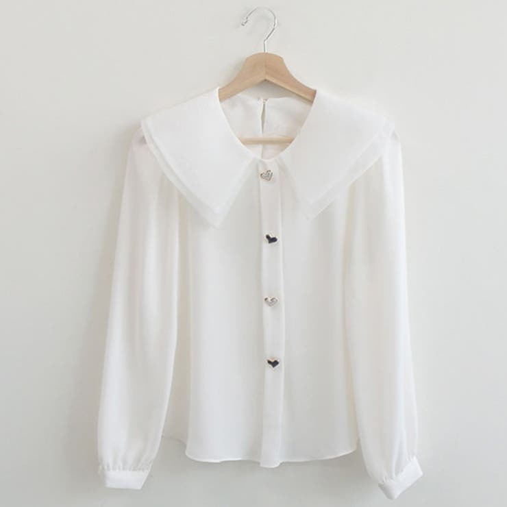 ホワイト | ブラウス トップス 韓国ファッション | teddyshop