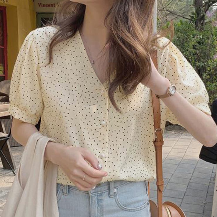 クリーム | ブラウス 半袖 夏 | teddyshop