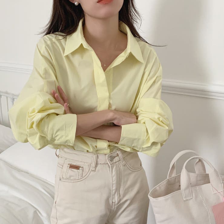 イエロー | シャツ ブラウス 長袖 | teddyshop