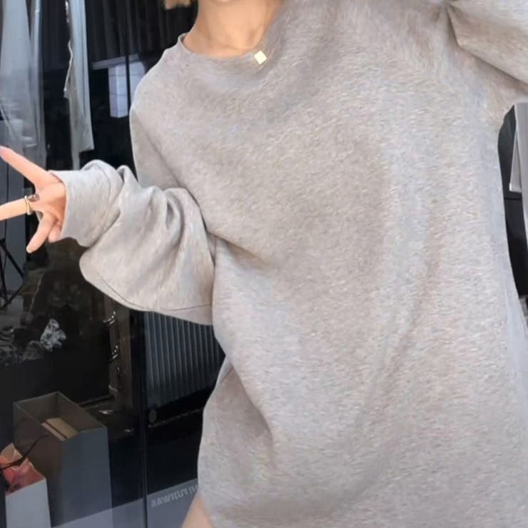 杢グレー | プルオーバー オーバーサイズ トップス | teddyshop