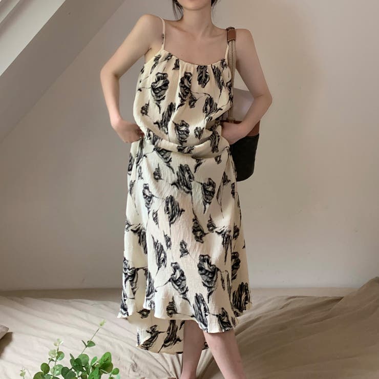 アイボリー | キャミソール ワンピース ロング丈 | teddyshop