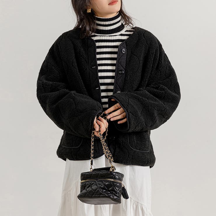 ブラック | ブルゾン ボア ジャケット | teddyshop