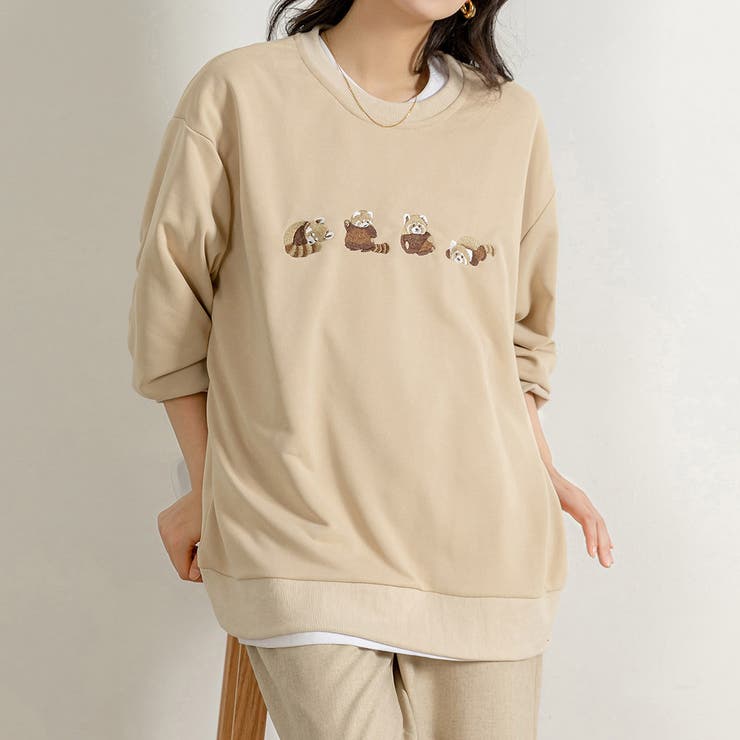 ベージュ | スウェット アニマル レッサーパンダ | teddyshop