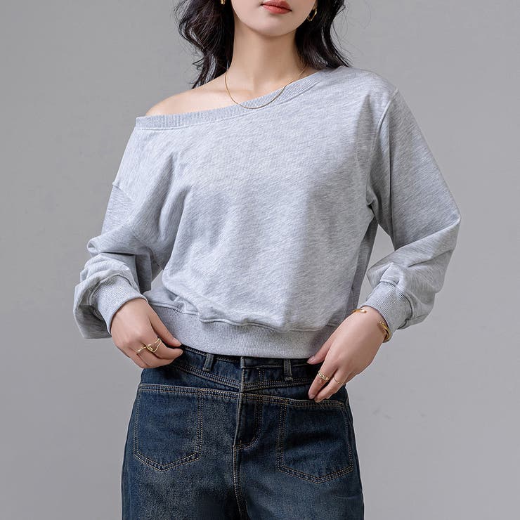 ドリスヴァンノッテン ワンショルダースウェット クロップド丈 コットン DRIES VAN NOTEN ドリスヴァンノッテン ブルゾン HARNELL