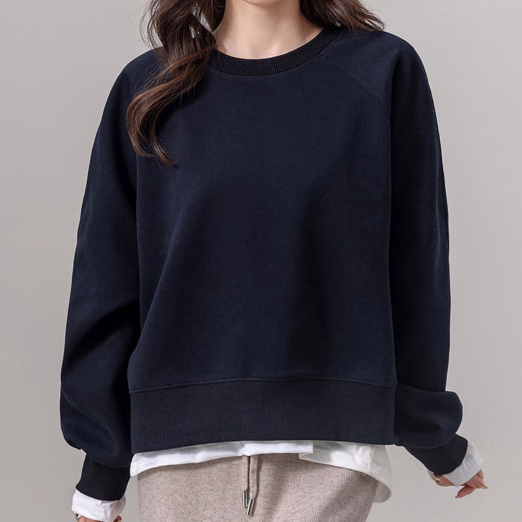 ブラック | スウェット トップス 長袖 | teddyshop