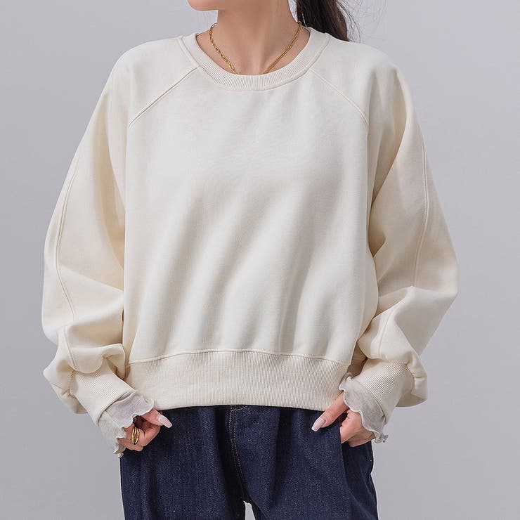 クリーム | スウェット トップス 長袖 | teddyshop