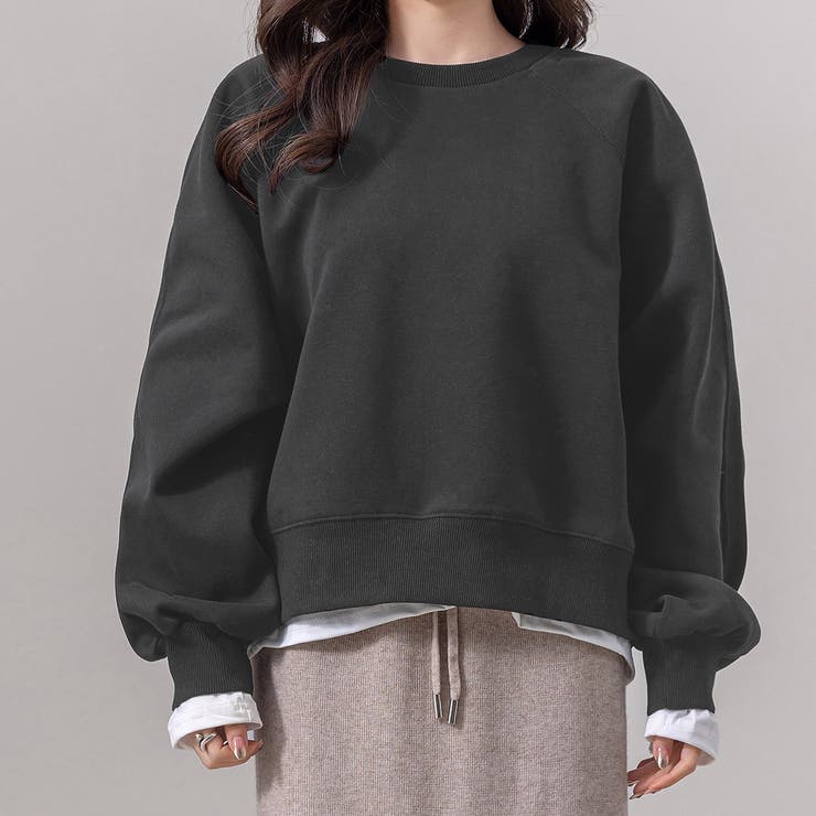 チャコール | スウェット トップス 長袖 | teddyshop