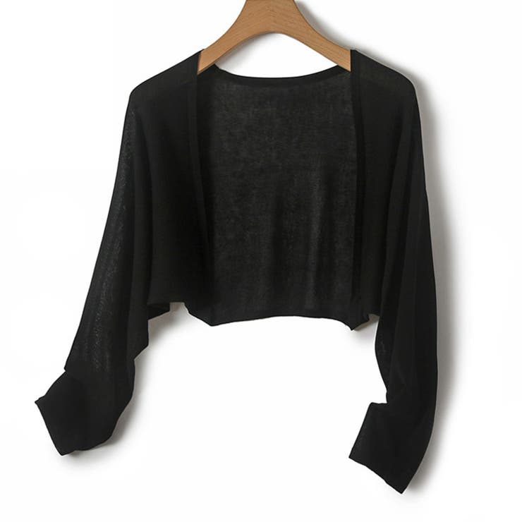 ブラック | ボレロ カーディガン ショート丈 | teddyshop