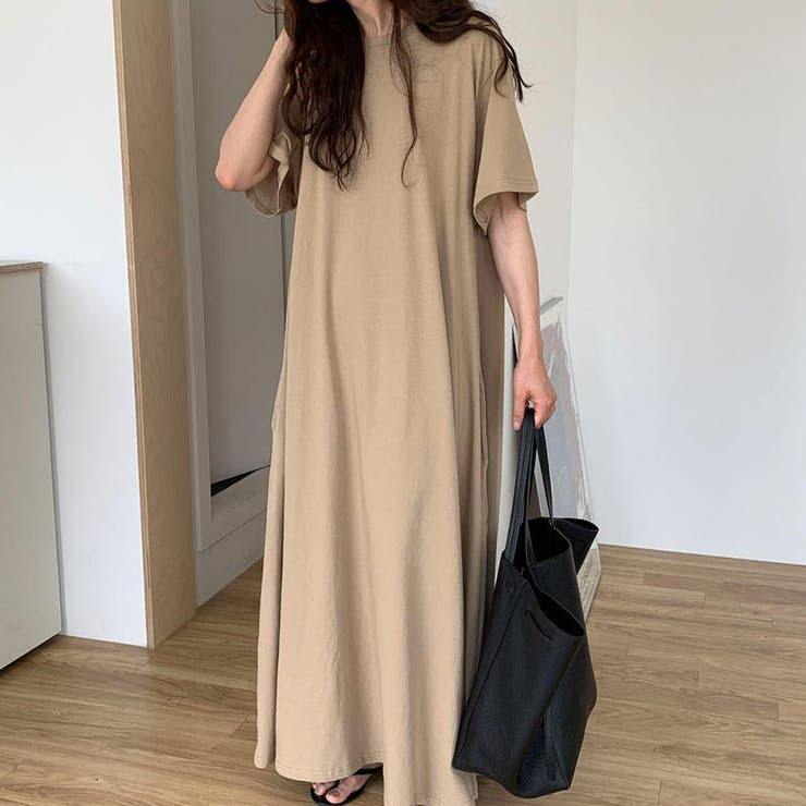 ベージュ | Tシャツ ワンピース 半袖 | teddyshop