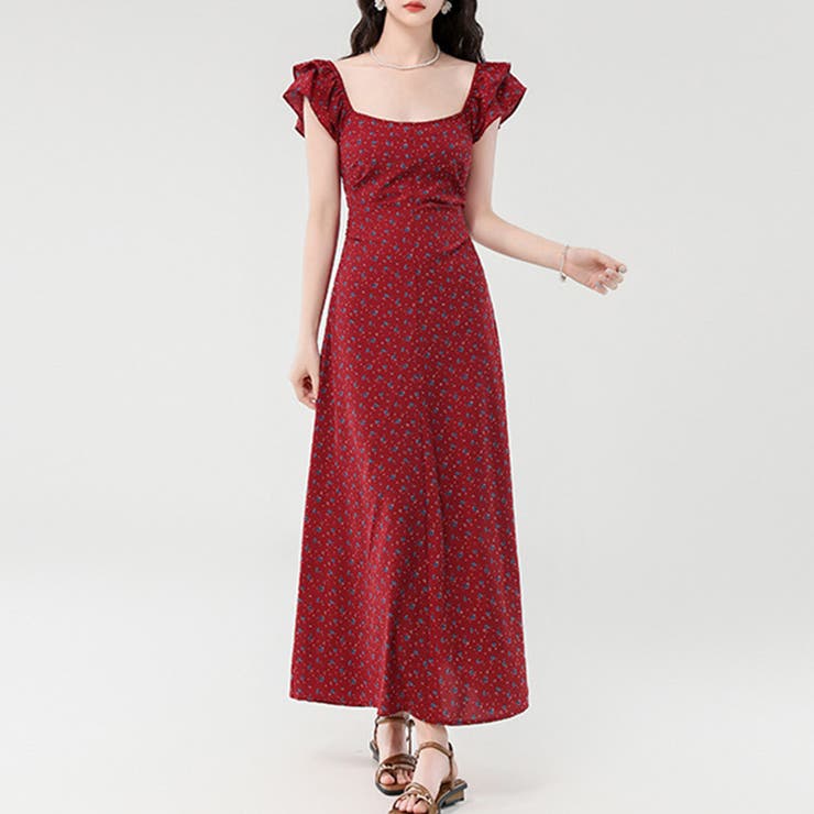 レッド | ワンピース レディース ロング | teddyshop