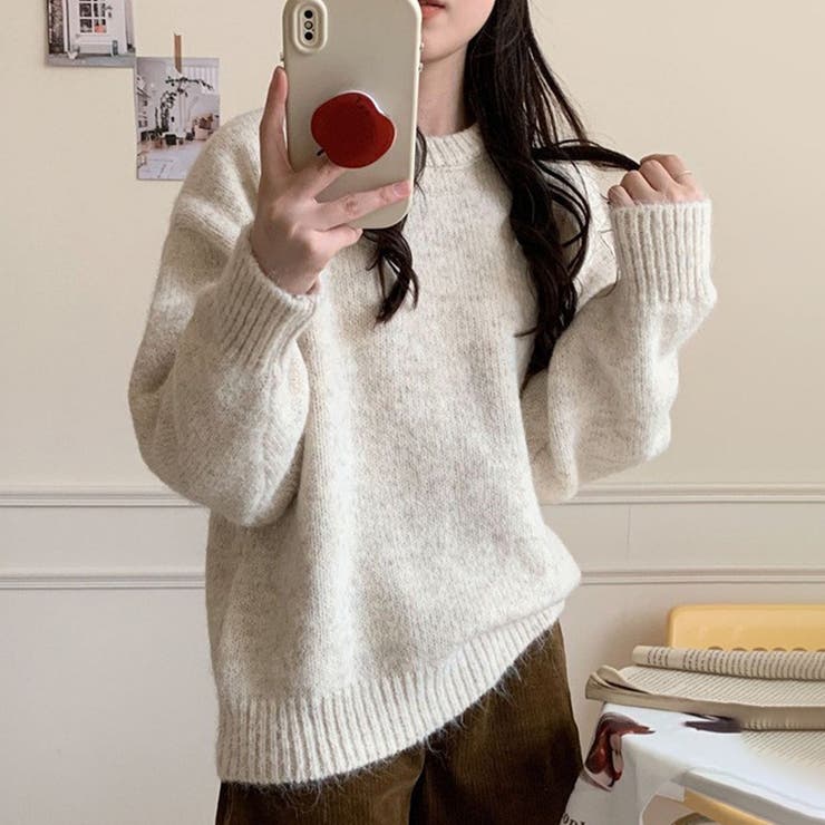 ベージュ | 「ゆるっと抜けかわ」ニット レディース 全6色 | teddyshop