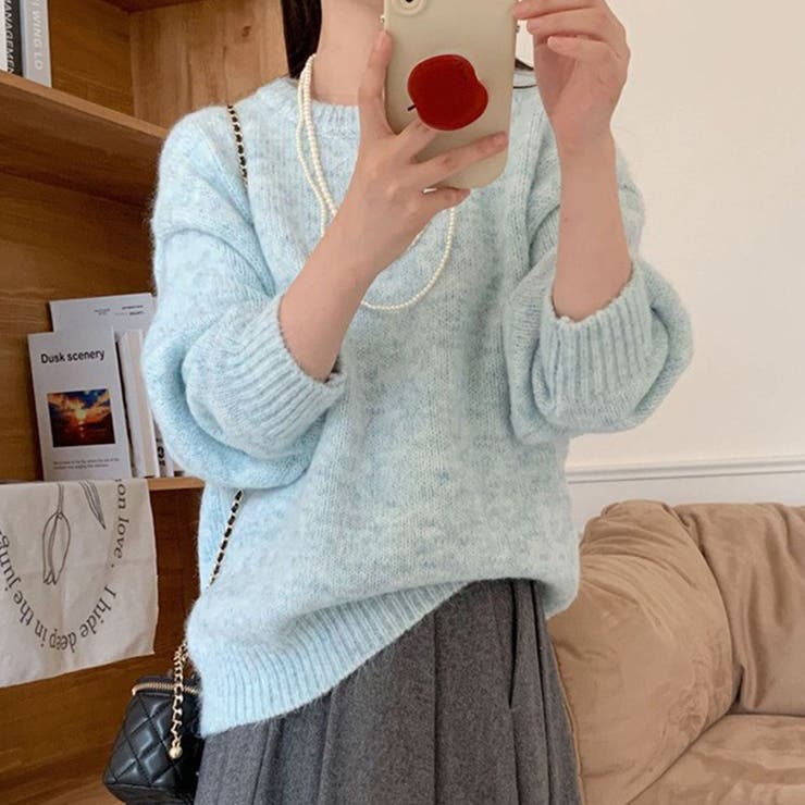 ブルー | 「ゆるっと抜けかわ」ニット レディース 全6色 | teddyshop