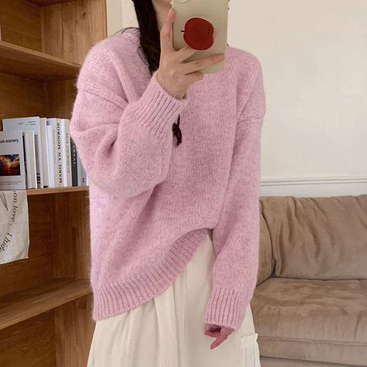 ピンク | 「ゆるっと抜けかわ」ニット レディース 全6色 | teddyshop