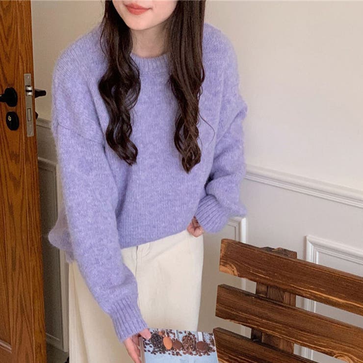 パープル | 「ゆるっと抜けかわ」ニット レディース 全6色 | teddyshop