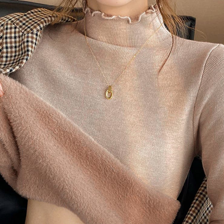 A：ブラウン | 「ずっと寒さと縁切り」裏起毛 ニット シャギー | teddyshop