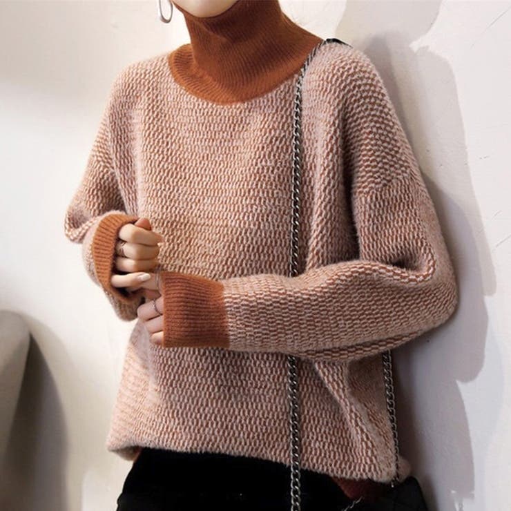 ブラウン | 「首元あったかニット」ニット レディース 全3色 | teddyshop