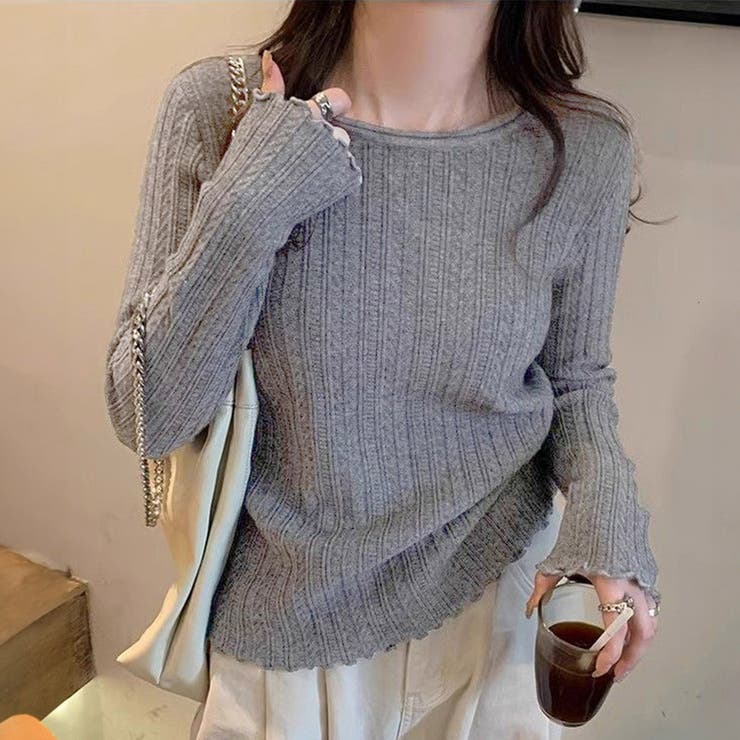 グレー | ニット トップス 全4色 | teddyshop