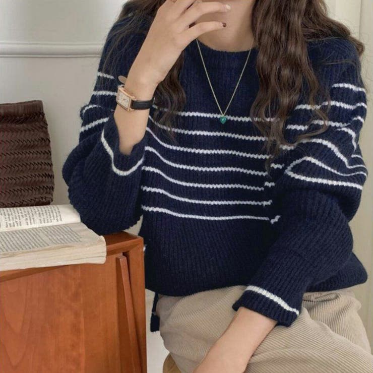 ネイビー | ニット レディース 全2色 | teddyshop