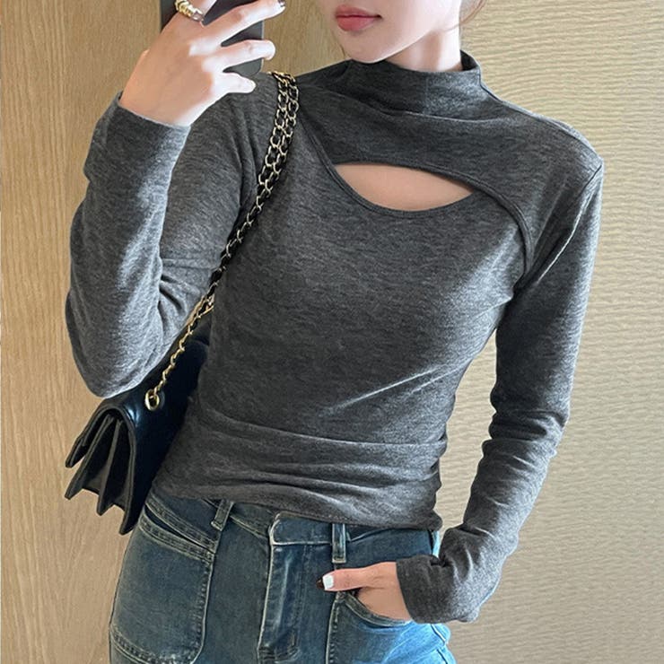 ダークグレー | ニット トップス 全6色 | teddyshop