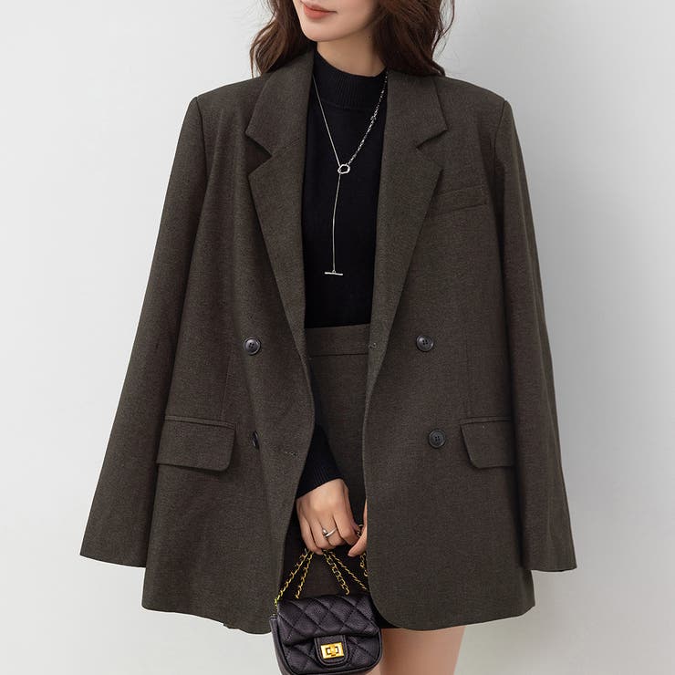 ダークブラウン | テーラードジャケット 長袖 全3色 | teddyshop