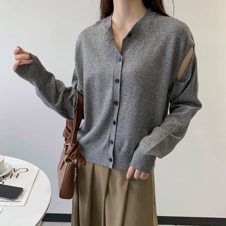 グレー | カーディガン ニット 全3色 | teddyshop