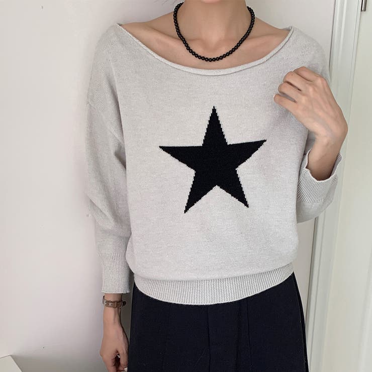 ライトグレー | ニット トップス 全3色 | teddyshop