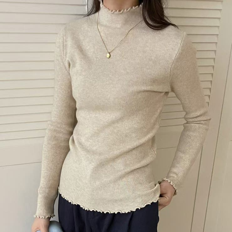 オートミール | ニット リブ 全6色 | teddyshop