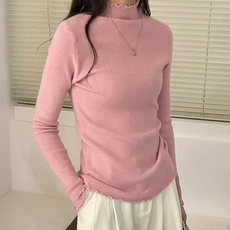 ピンク | ニット リブ 全6色 | teddyshop