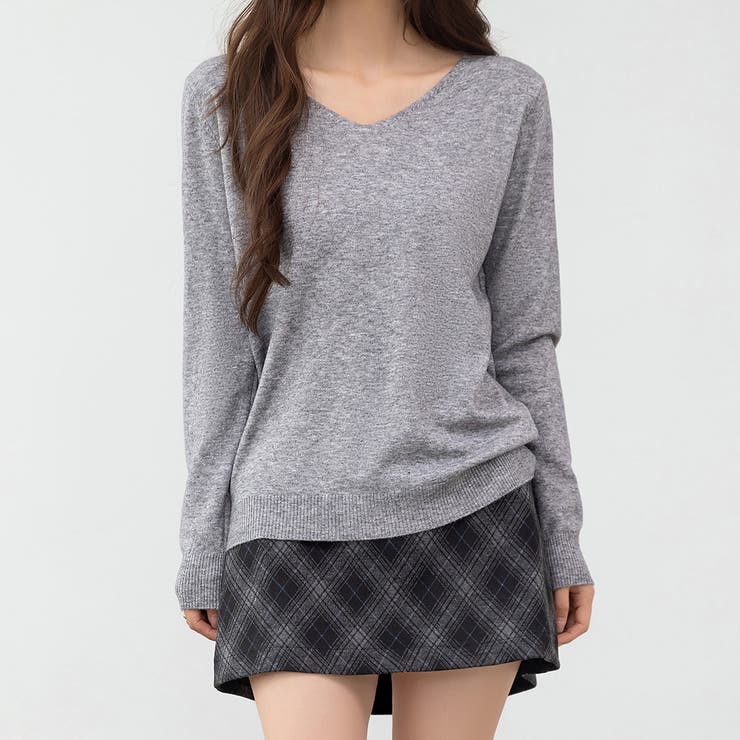 グレー | ニット トップス 全7色 | teddyshop