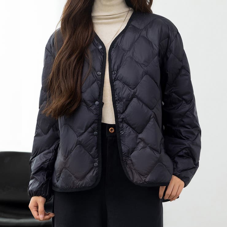 ブラック | ダウン キルティングジャケット 全3色 | teddyshop