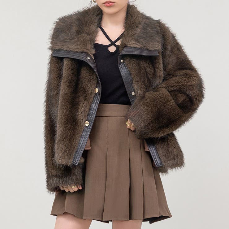 ブラウン | ジャケット フェイクファー 全2色 | teddyshop