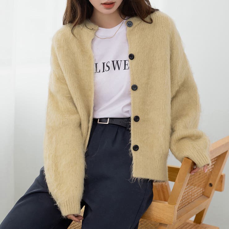 イエローベージュ | カーディガン ニット 全3色 | teddyshop